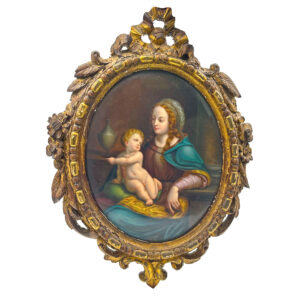 KPM Madonna Della Seggiola Framed Wall Plaque C1840