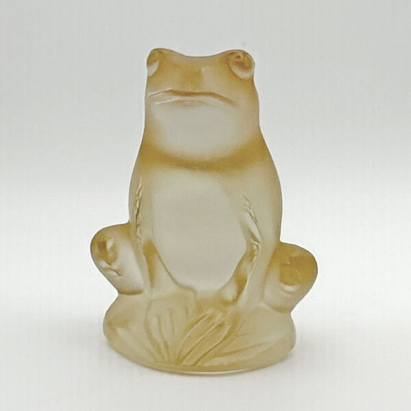 Lalique Rare Champagne Colour Frosted Frog