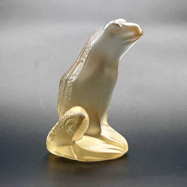 Lalique Rare Champagne Colour Frosted Frog
