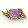 Large Iradj Moini Heart Amethyst Ruby and Emerald Brooch