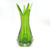 Murano Seguso Sommerso Green Flame Glass Vase C1970