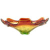 Murano Somerso Green To Amber Free Form Large  Glass Centre Piece Bowl C1970