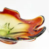 Murano Somerso Green To Amber Free Form Large  Glass Centre Piece Bowl C1970