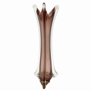 Murano Seguso Sommerso Amber Cased Glass Vase C1970