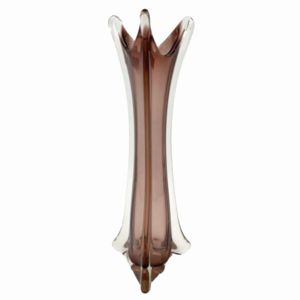 Murano Seguso Sommerso Amber Cased Glass Vase C1970