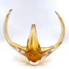 Murano Amber Free Form Large  Glass Centre Piece Bowl C1970