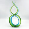 Murano Seguso Blue Green Figure Eight Centre Piece C1970