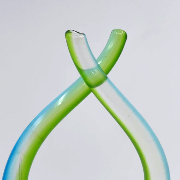 Murano Seguso Blue Green Figure Eight Centre Piece C1970