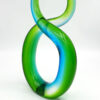 Murano Seguso Blue Green Figure Eight Centre Piece C1970