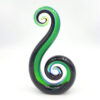Murano Seguso Blue Green Music Clef Note Centre Piece C1970