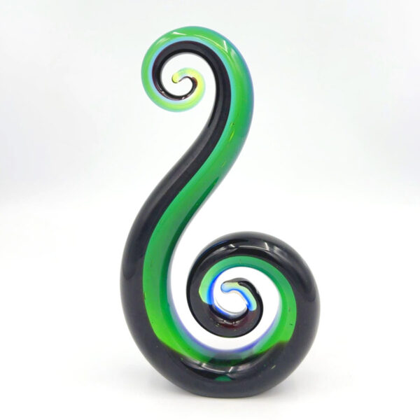 Murano Seguso Blue Green Music Clef Note Centre Piece C1970
