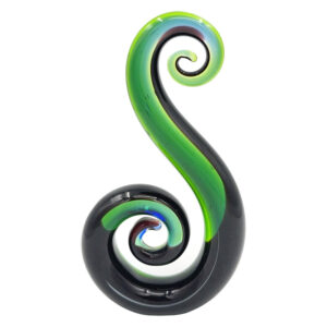 Murano Seguso Blue Green Music Clef Note Centre Piece C1970