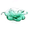 Murano Somerso Green Leaf Form Glass Centre Piece Bowl C1970