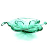 Murano Somerso Green Leaf Form Glass Centre Piece Bowl C1970