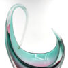 Murano Somerso Red To Aqua Free Form Large  Glass Centre Piece Vase C1970