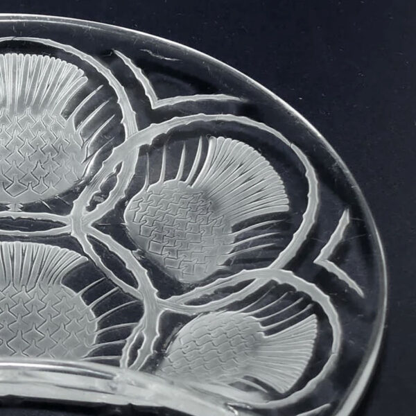 Rene Lalique Plate Crescent Thistle Salad Plate - Clyde on 4th