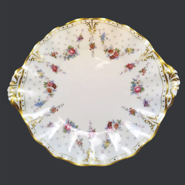 Royal Crown Derby Royal Antionette Large Cake Plate  C1963