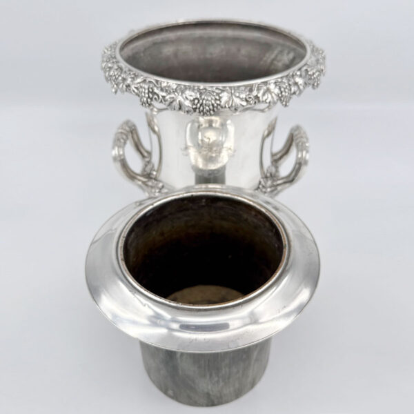 Sheffield Silver Plate Twin Handle Wine Cooler Of Campana Form 19th