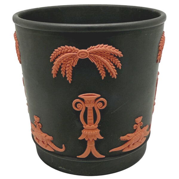 Wedgwood Black Basalt Egyptian Crocodile Jardiniere  20th