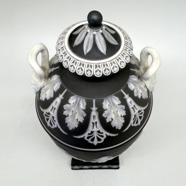 Wedgwood Basalt Dancing Hours Jasperware Urn and Cover