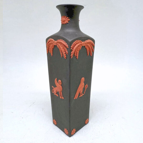 Wedgwood Black Basalt Egyptian Bird Sphinx Vase  20th