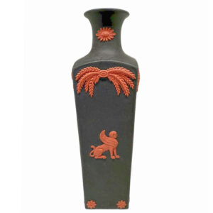 Wedgwood Black Basalt Egyptian Bird Sphinx Vase  20th