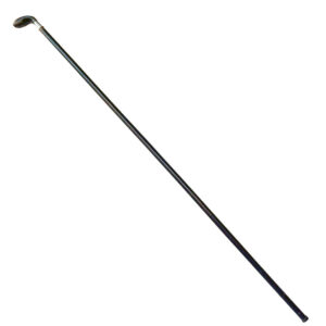Wood And Silver Mounted Walking Stick With Horn Handle