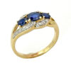 9ct Gold Sapphires Cluster Ring