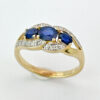 9ct Gold Sapphires Cluster Ring