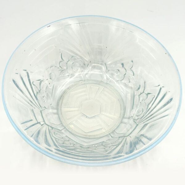Art Deco Opalescent Jobling Glass Flower Range Bowl C1930