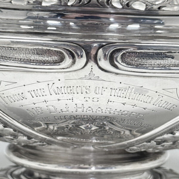 Art Nouveau Hallmarked Silver Rose Bowl Sheffield 1902 Walker and Hall
