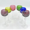 Bohemian Crystal Set Of 6 Wine Glasses