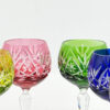 Bohemian Crystal Set Of 6 Wine Glasses