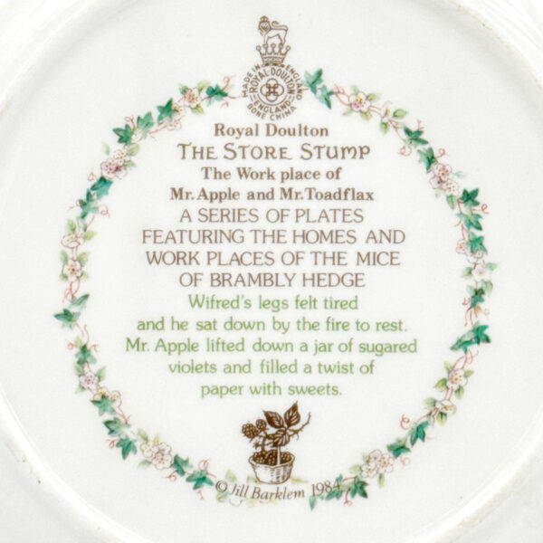 Brambly Hedge Royal Doulton The Store Stump Plate