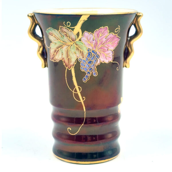 Carlton Ware Rouge Royale King Fisher and Vine Vase C1920