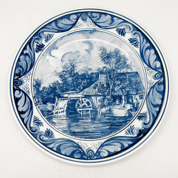 Delfts-Blauw-Watermolen-Country-Side-Scene-Wall-Plate-1 Delfts Blauw Watermolen Country Side Scene Wall Plate