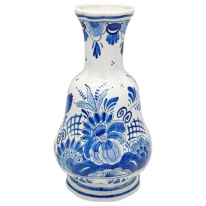 Delfts Holland Blue And White Floral Vase