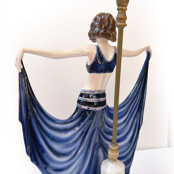 Goldscheider-Art-Deco-Earthenware-Figural-Lamp-of-a-Dancer-Lorenzl-C1930-9 Goldscheider Art Deco Earthenware Figural Lamp of a Dancer Lorenzl C1930