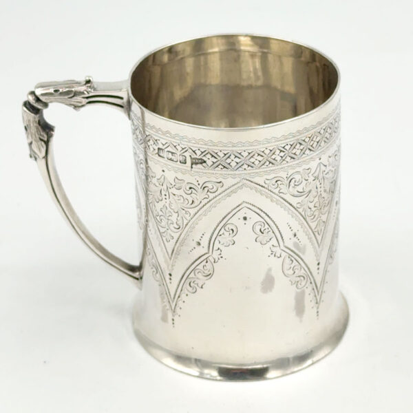 Hallmarked Silver Christening Mug Walker and Hall Sheffield 1902