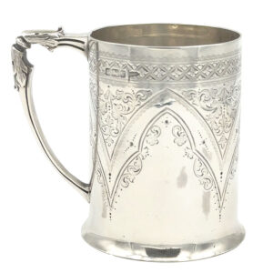 Hallmarked Silver Christening Mug Walker and Hall Sheffield 1902