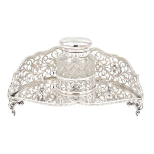 Hallmarked Silver Inkwell Birmingham 1904