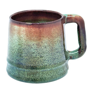 Linnware Beer Tankard Mottled Green Glaze