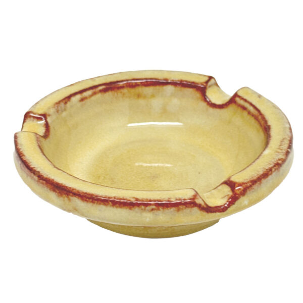 _Linnware-Pottery-Straw-Glaze-Ash-Tray Linnware Pottery Straw Glaze Ash Tray