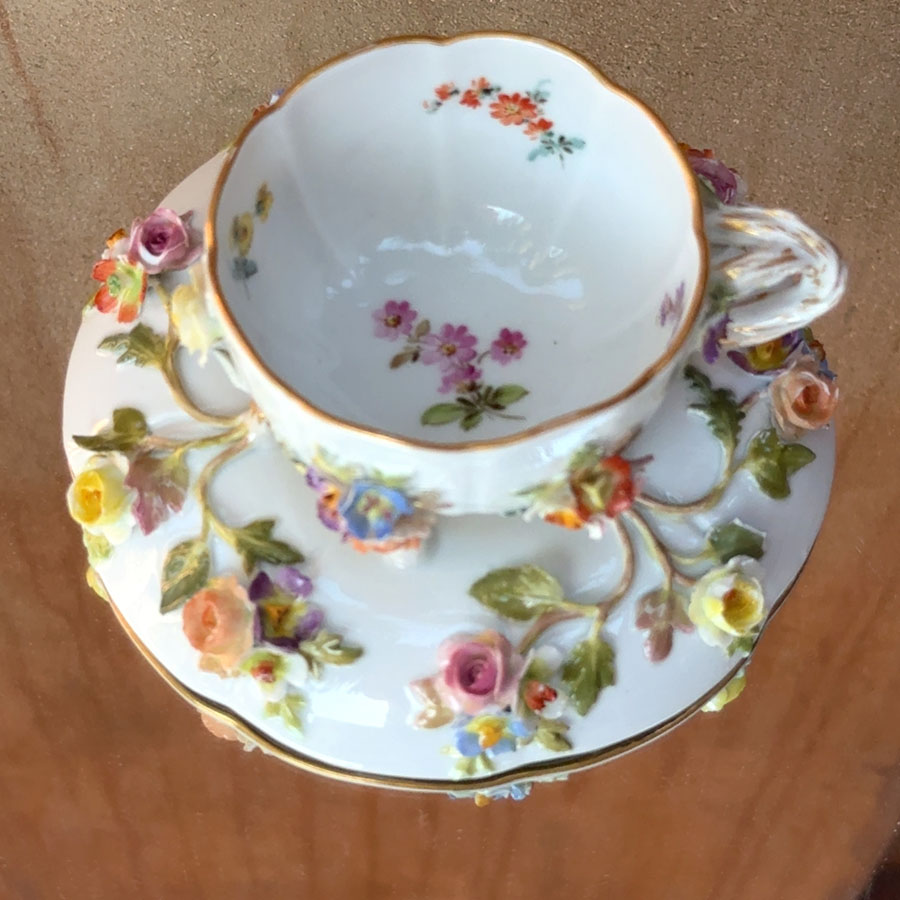 【新品未使用】MEISSEN  PALACE 24cm 2枚セット Meissen-Flower-Encrusted-