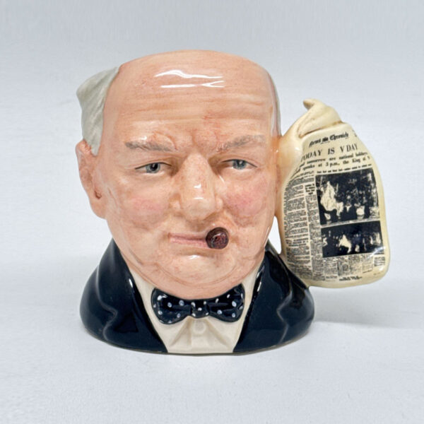 Royal-Doulton-Character-Jug-Winston-Churchill-D6934-News-Chronicle-Victory-Handle-Small-1 Royal Doulton Character Jug Winston Churchill D6934 News Chronicle Victory Handle Small