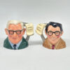 Royal Doulton Pair Character Jugs Ronnie Corbett and Ronnie Barker Pair D7113  D7114 Small