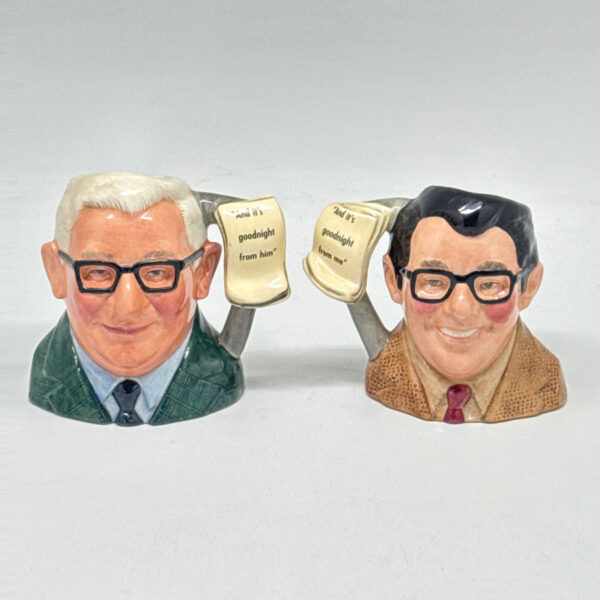 Royal Doulton Pair Character Jugs Ronnie Corbett and Ronnie Barker Pair D7113  D7114 Small