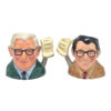 Royal Doulton Pair Character Jugs Ronnie Corbett and Ronnie Barker Pair D7113  D7114 Small