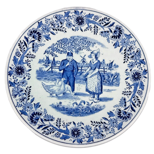Royal-Sphinx-Delfts-Blauw-And-White-Feeding-Ducks-Wall-Plate Royal Sphinx Delfts Blauw And White Feeding Ducks Wall Plate