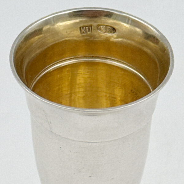 Silver Russian Engraved Kiddush Cup Moscow XU